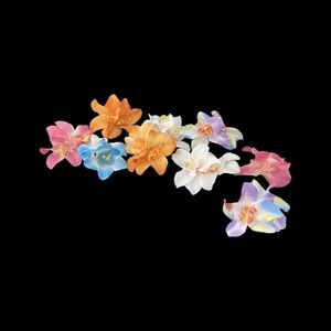 Colorful Artificial Orchid Flowers clips
